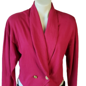Necessary Objects Fuschia cotton blazer jacket Vintage VTG